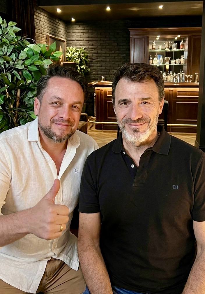 Jota Camacho junto a Alfredo Perdiguero